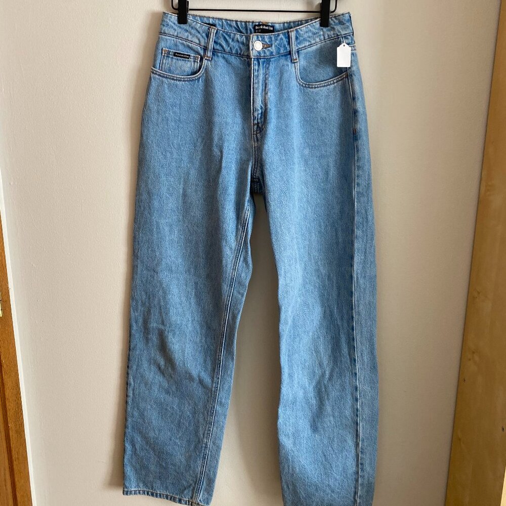 Frank And Oak Light Wash Jeans - Courtney Style Ample/Loose